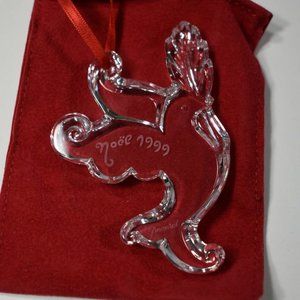 1999 Christmas Noel Crystal Ornament